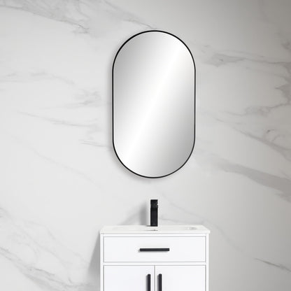 20" x 36" Metal Frame Shatterproof Wall Mount Mirror