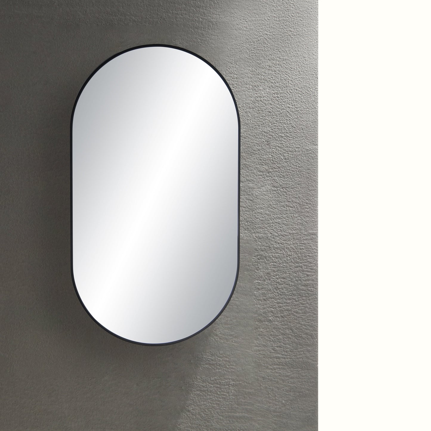 24" x 44" Metal Frame Shatterproof Wall Mount Mirror