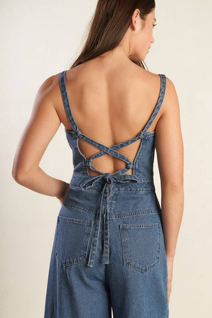 CLEAN GIRL DENIM JUMPSUIT