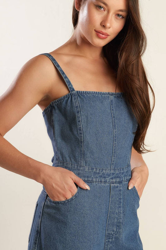 CLEAN GIRL DENIM JUMPSUIT