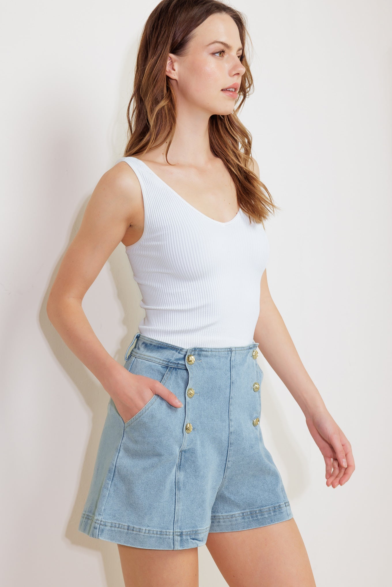 ANGEL WINGS AND CHAMOMILE WOVEN SKORT