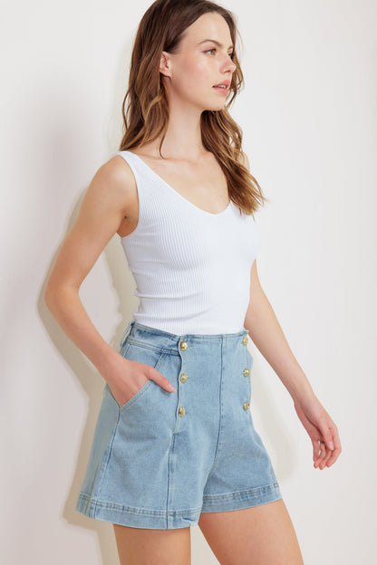 ANGEL WINGS AND CHAMOMILE WOVEN SKORT