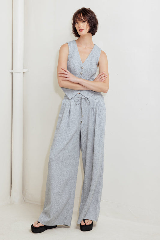 CITY RIVETS KNIT WOVEN PANTS