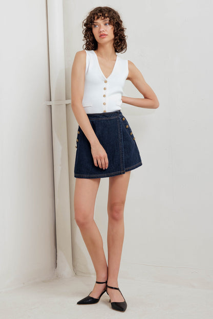GLAM CODE DENIM SKORT
