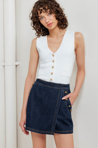 GLAM CODE DENIM SKORT