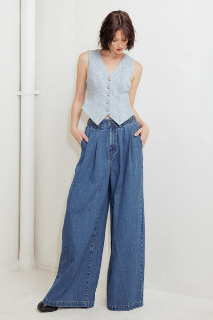 WESTERN RIVET DENIM PANTS