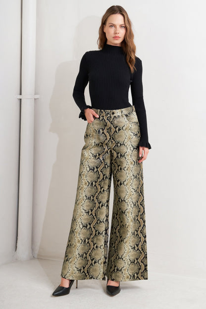 GLAM VENOM FAUX LEATHER PANTS