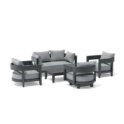 Set-173-Al 5-Pc Coronado Aluminum Deep Seating Set