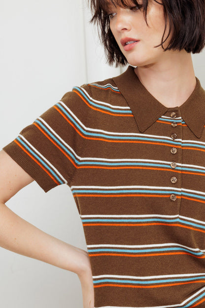 PRETTY IN PARADISE POLO TOP