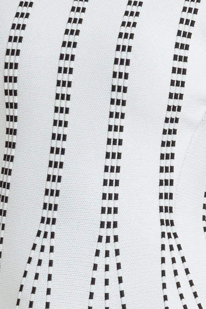 EVENING RUSTLE JACQUARD SWEATER TOP