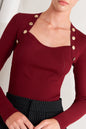 MODERN HERO BURGUNDY SWEATER KNIT TOP