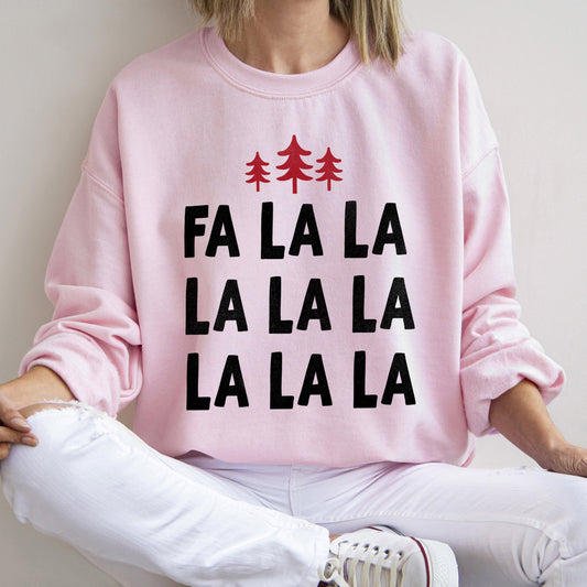 Fa La La Retro Christmas Trees Sweatshirt