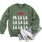 Fa La La, Retro Christmas Trees, Sweatshirt