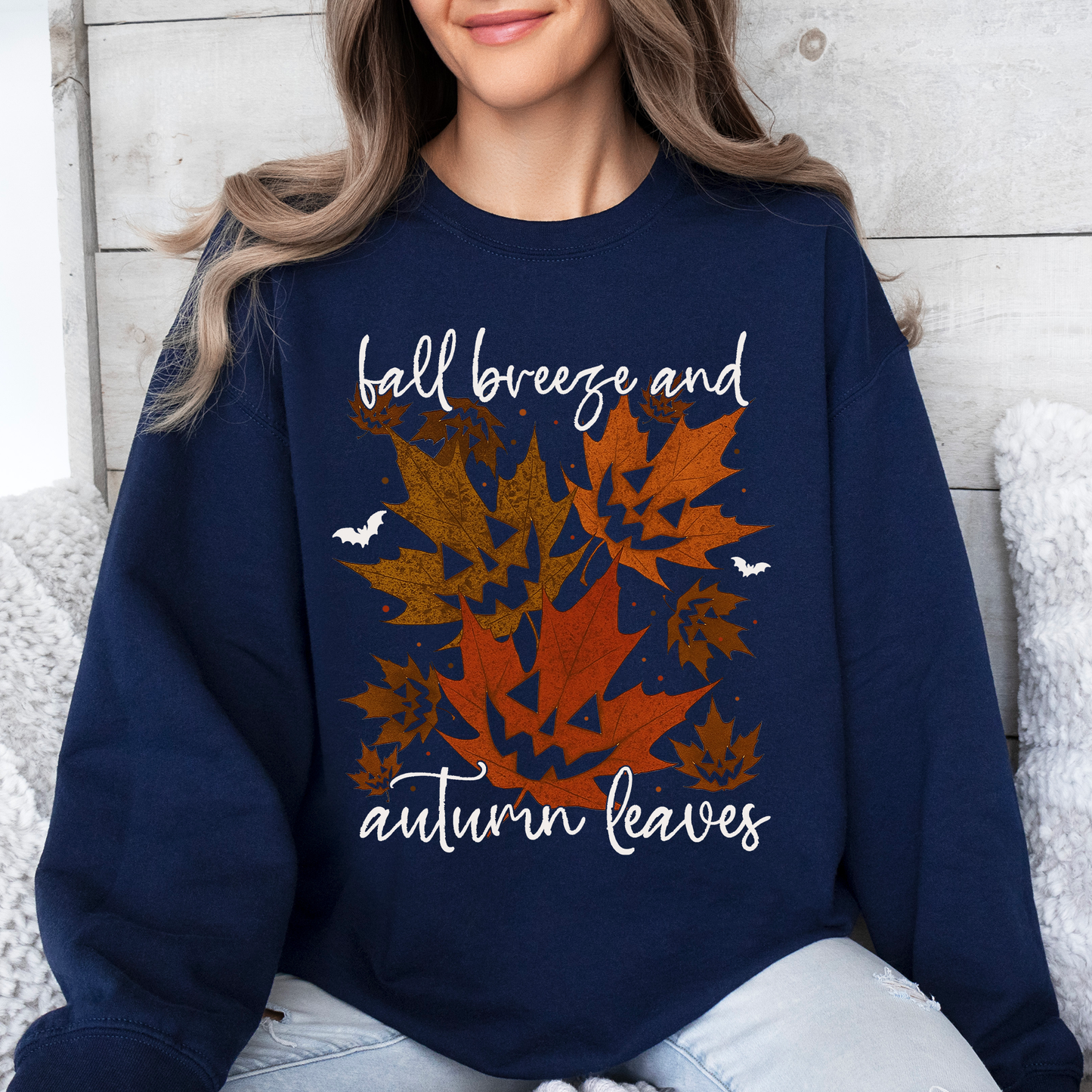 Fall Breeze and Autumn Leaves, Halloween Sweatshirt