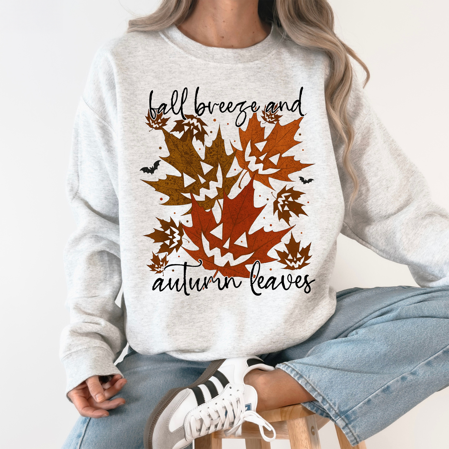Fall Breeze and Autumn Leaves, Halloween Sweatshirt