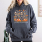 Fall Breeze and Autumn Leaves, Skeletons, Fall, Pumpkin Spice, Autumn Skeleton, Dancing Skeletons, Graphic Hoodie, Hooded Sweatshirt