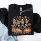 Fall Breeze and Autumn Leaves, Skeletons, Fall, Pumpkin Spice, Autumn Skeleton, Dancing Skeletons, Halloween Sweatshirt