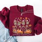 Fall Breeze and Autumn Leaves, Skeletons, Fall, Pumpkin Spice, Autumn Skeleton, Dancing Skeletons, Halloween Sweatshirt