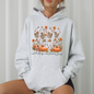 Fall Breeze and Autumn Leaves, Skeletons, Fall, Pumpkin Spice, Autumn Skeleton, Dancing Skeletons, Graphic Hoodie, Hooded Sweatshirt