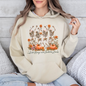 Fall Breeze and Autumn Leaves, Skeletons, Fall, Pumpkin Spice, Autumn Skeleton, Dancing Skeletons, Graphic Hoodie, Hooded Sweatshirt