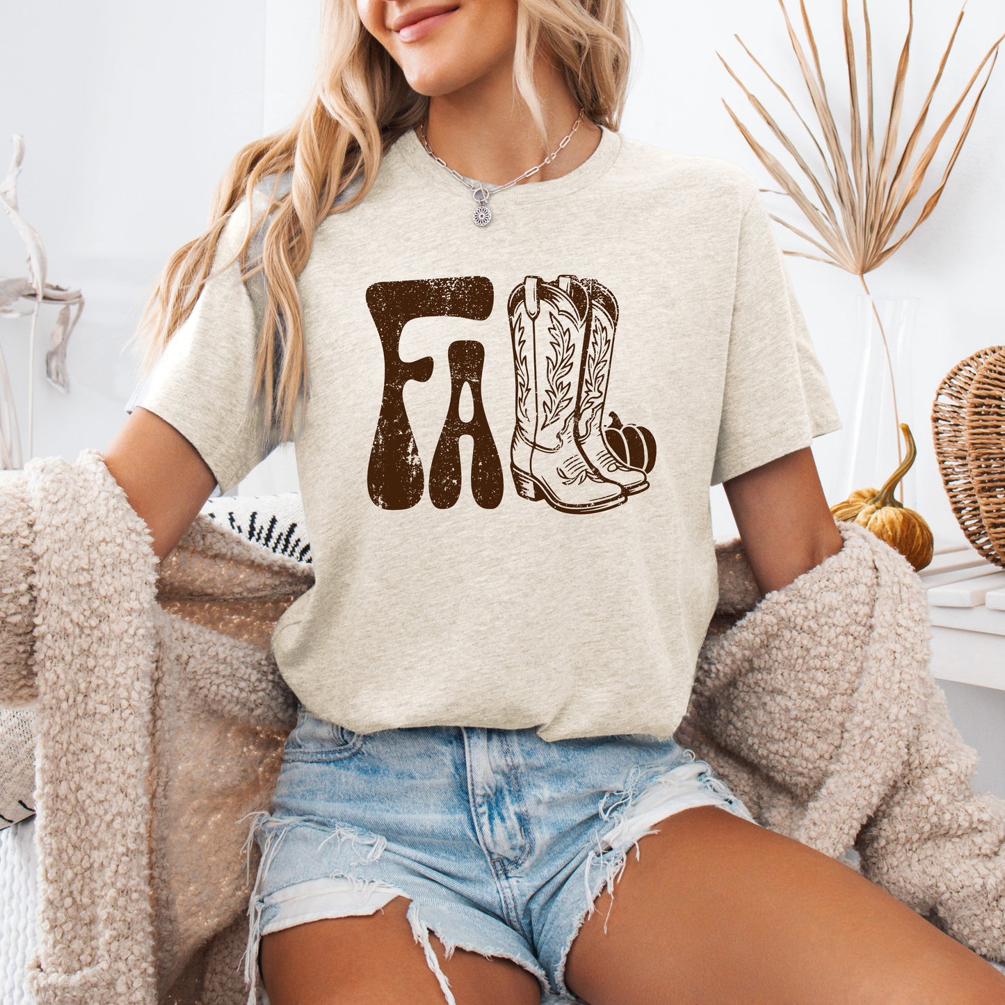 Fall Cowboy Boots, Western, Autumn, Tshirt