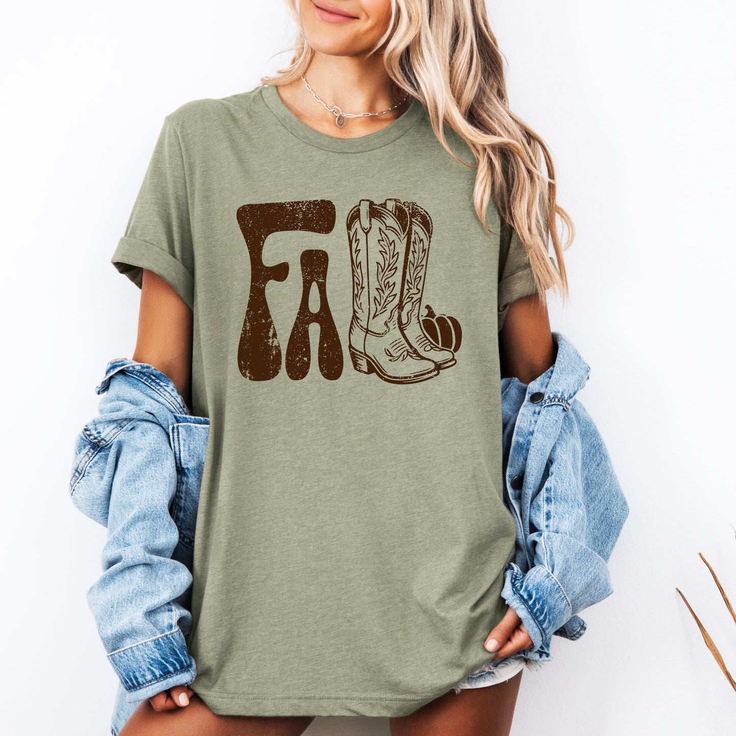 Fall Cowboy Boots, Western, Autumn, Tshirt