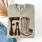 Fall Cowboy Boots, Western, Autumn, Comfort Colors T-Shirt
