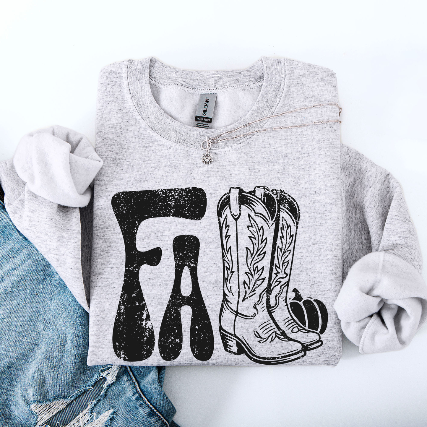 Fall Cowboy Boots, Western, Autumn Sweatshirt