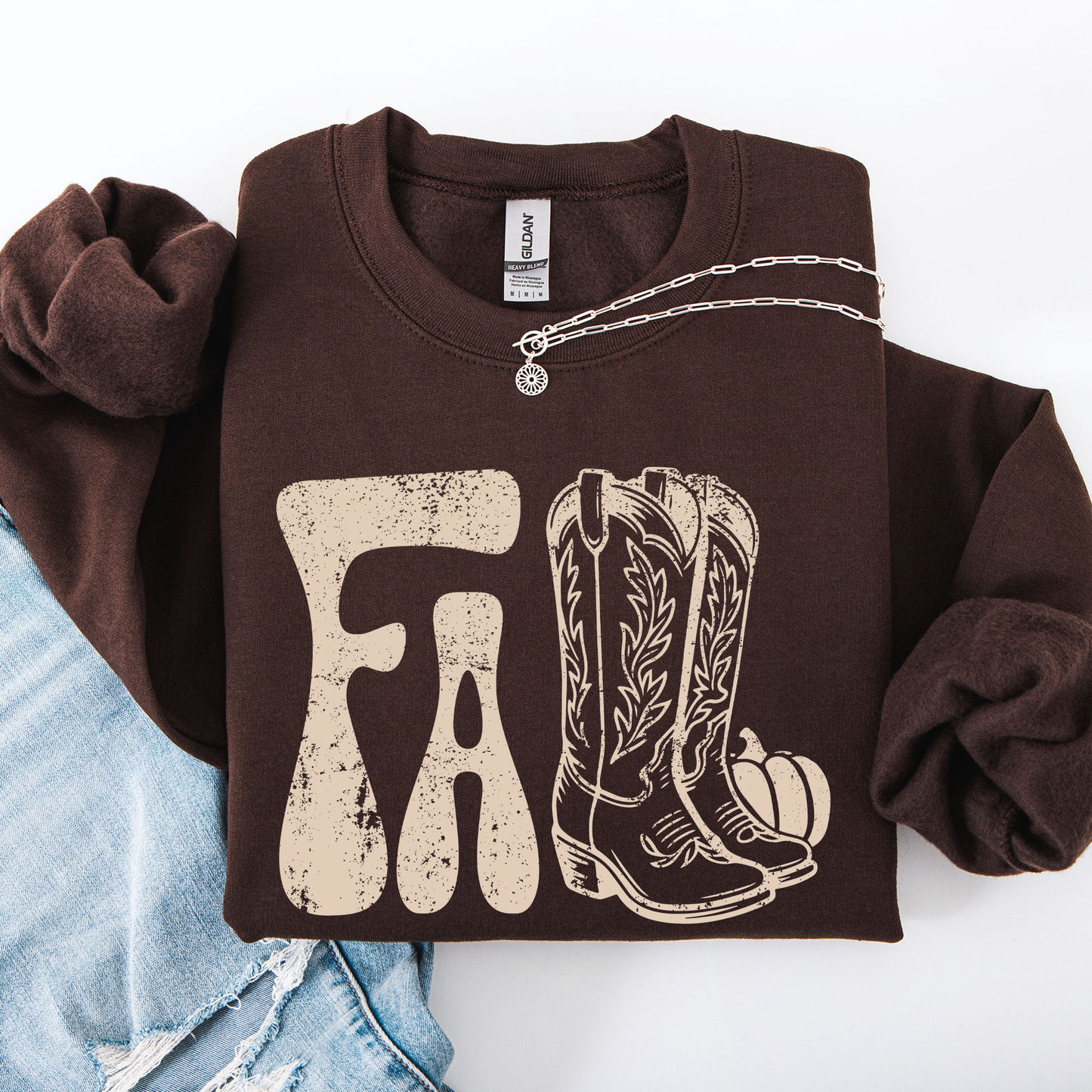 Fall Cowboy Boots, Western, Autumn Sweatshirt