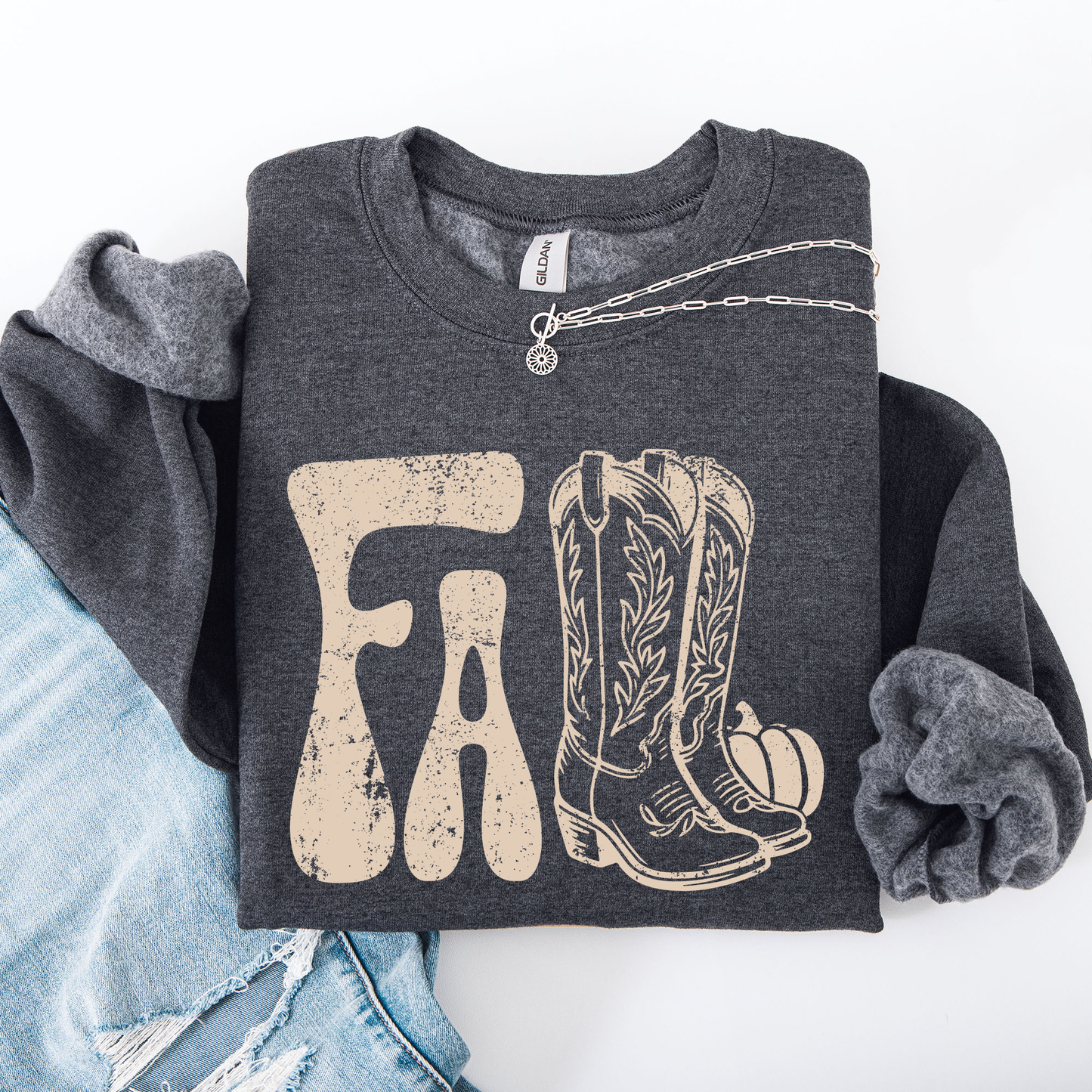 Fall Cowboy Boots, Western, Autumn Sweatshirt
