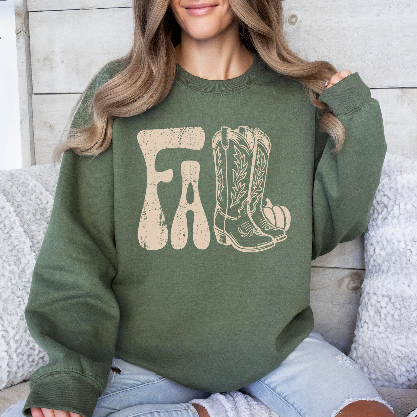 Fall Cowboy Boots, Western, Autumn Sweatshirt