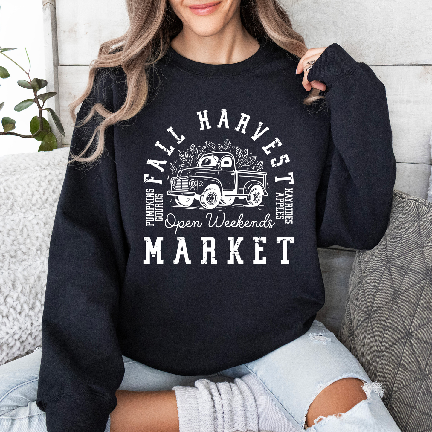 Fall Harvest Market, Pumpkins, Autumn Sweatshirt