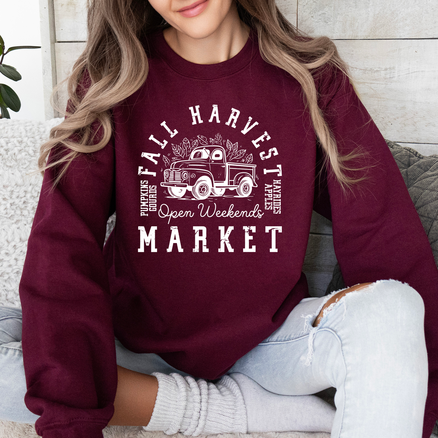 Fall Harvest Market, Pumpkins, Autumn Sweatshirt