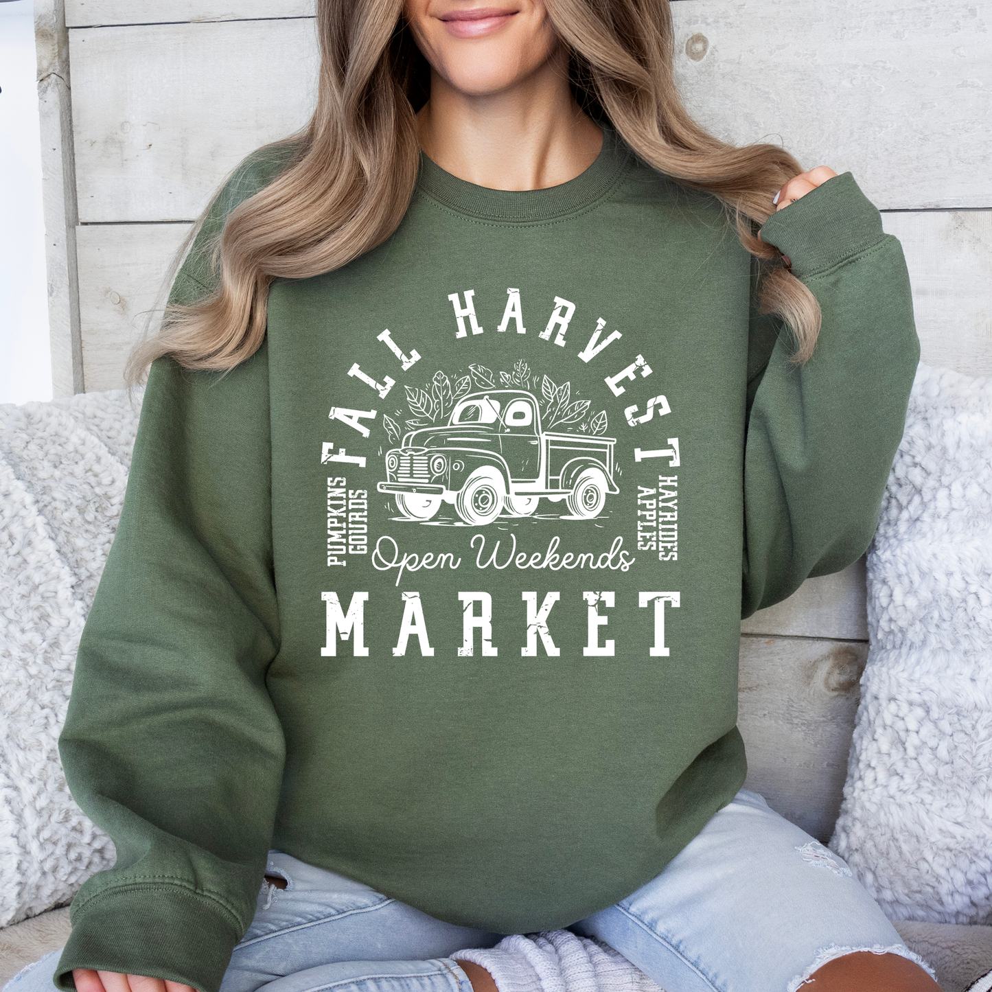 Fall Harvest Market, Pumpkins, Autumn Sweatshirt