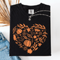 Fall Heart, Pumpkin Leaves, Autumn, Comfort Colors T-Shirt