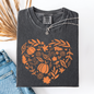 Fall Heart, Pumpkin Leaves, Autumn, Comfort Colors T-Shirt