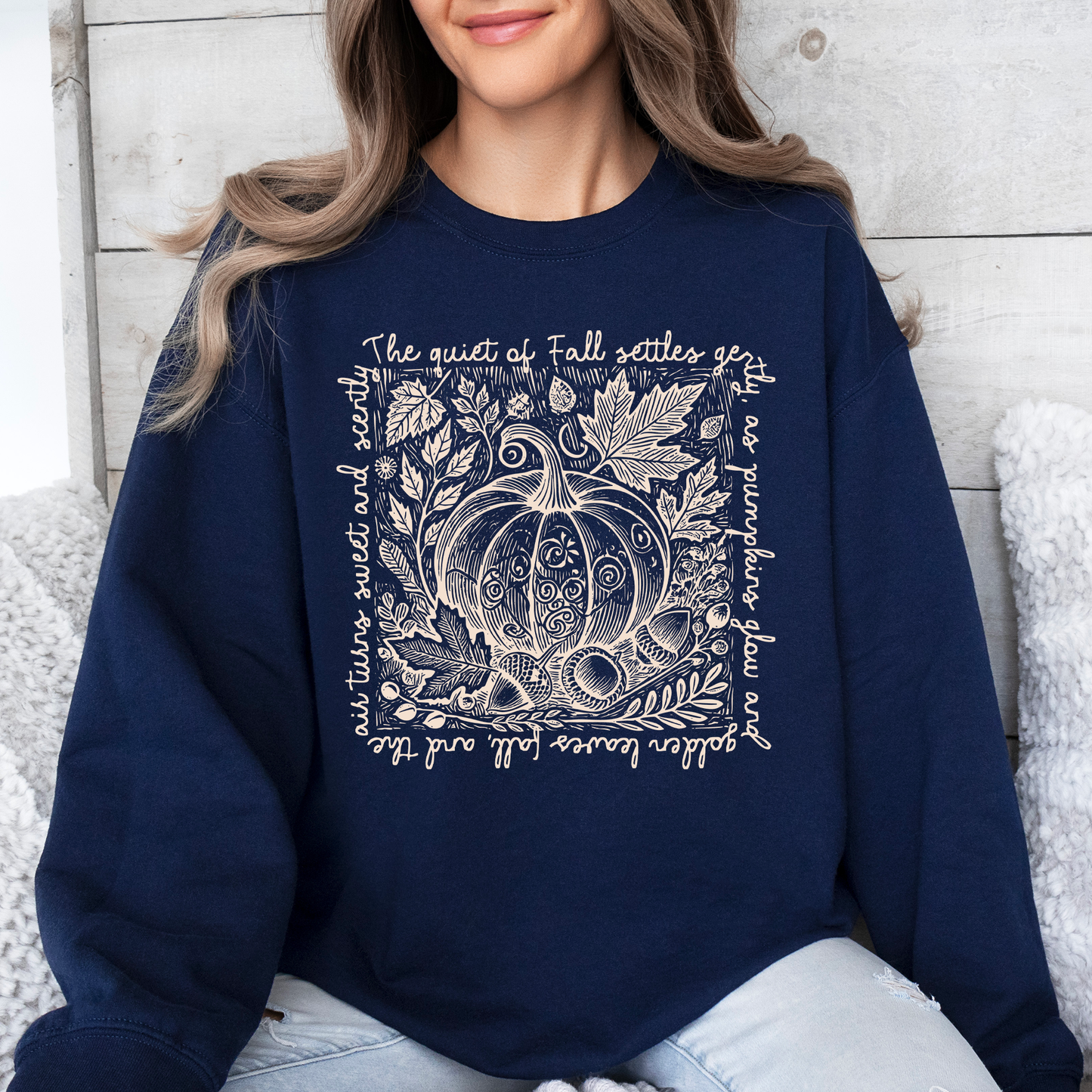 Fall Quote, Pumpkin, Autumn, Minimalist, Pretty Sweatshirt