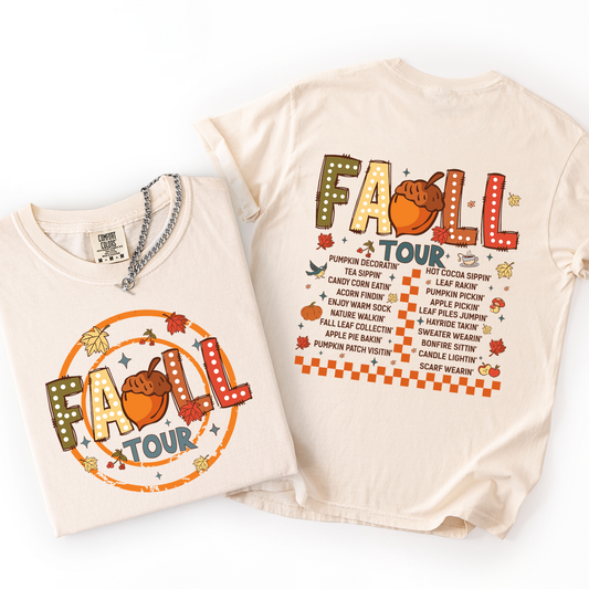 Fall Tour, Front and Back, Halloween, Autumn, Comfort Colors T-Shirt
