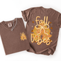 Fall Vibes, Coquette, Front and Back, Leaves, Autumn, Comfort Colors T-Shirt