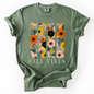 Fall Vibes, Floral Stripes, Beautiful Autumn, Comfort Colors T-Shirt