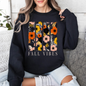 Fall Vibes, Floral Stripes, Beautiful Autumn Sweatshirt
