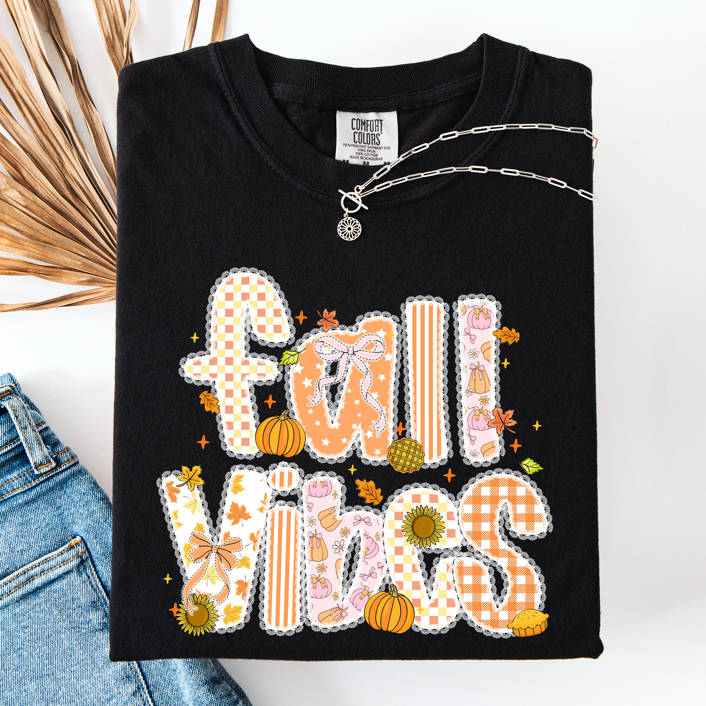 Fall Vibes, Patterns, Halloween, Pumpkin, Autumn, Comfort Colors T-Shirt