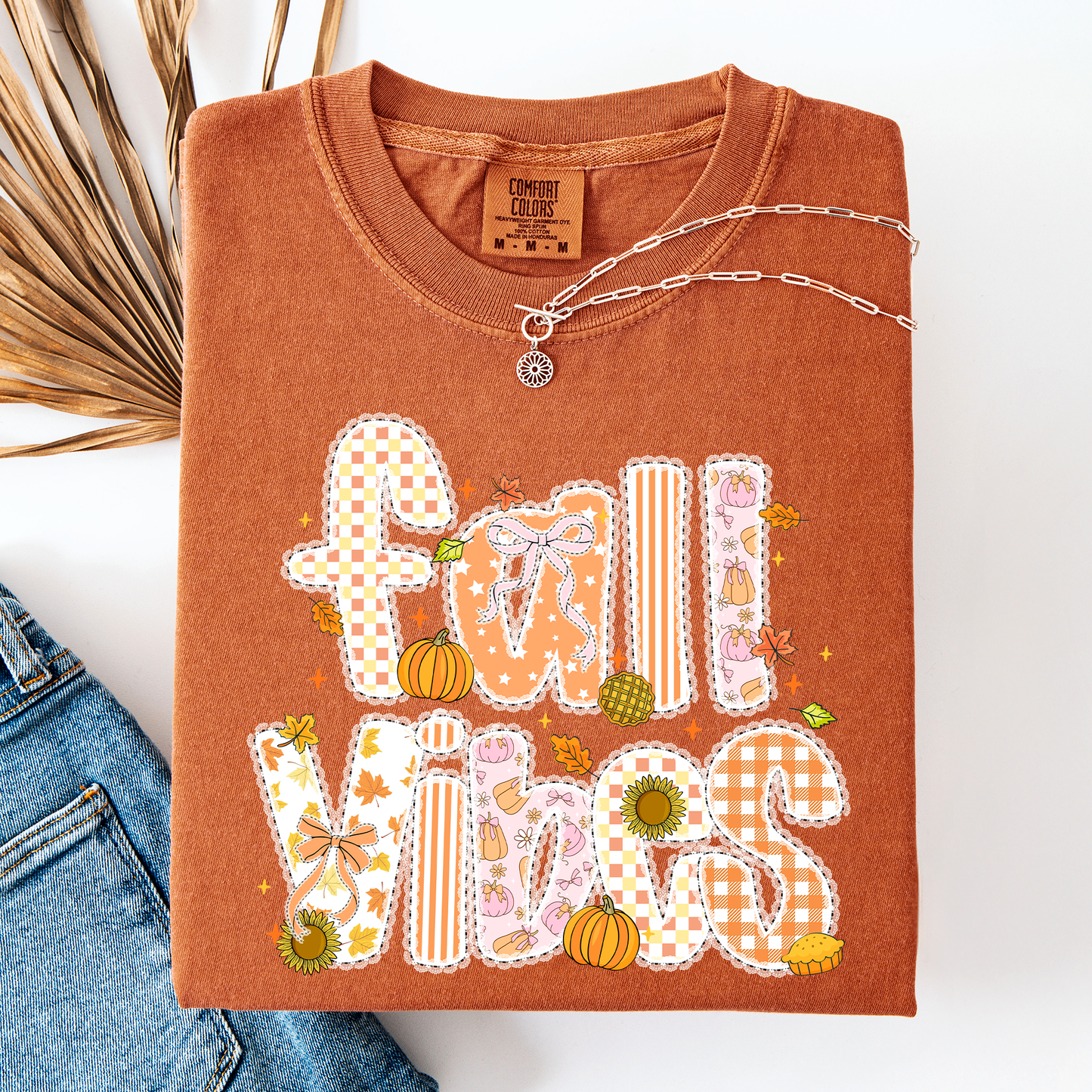 Fall Vibes, Patterns, Halloween, Pumpkin, Autumn, Comfort Colors T-Shirt