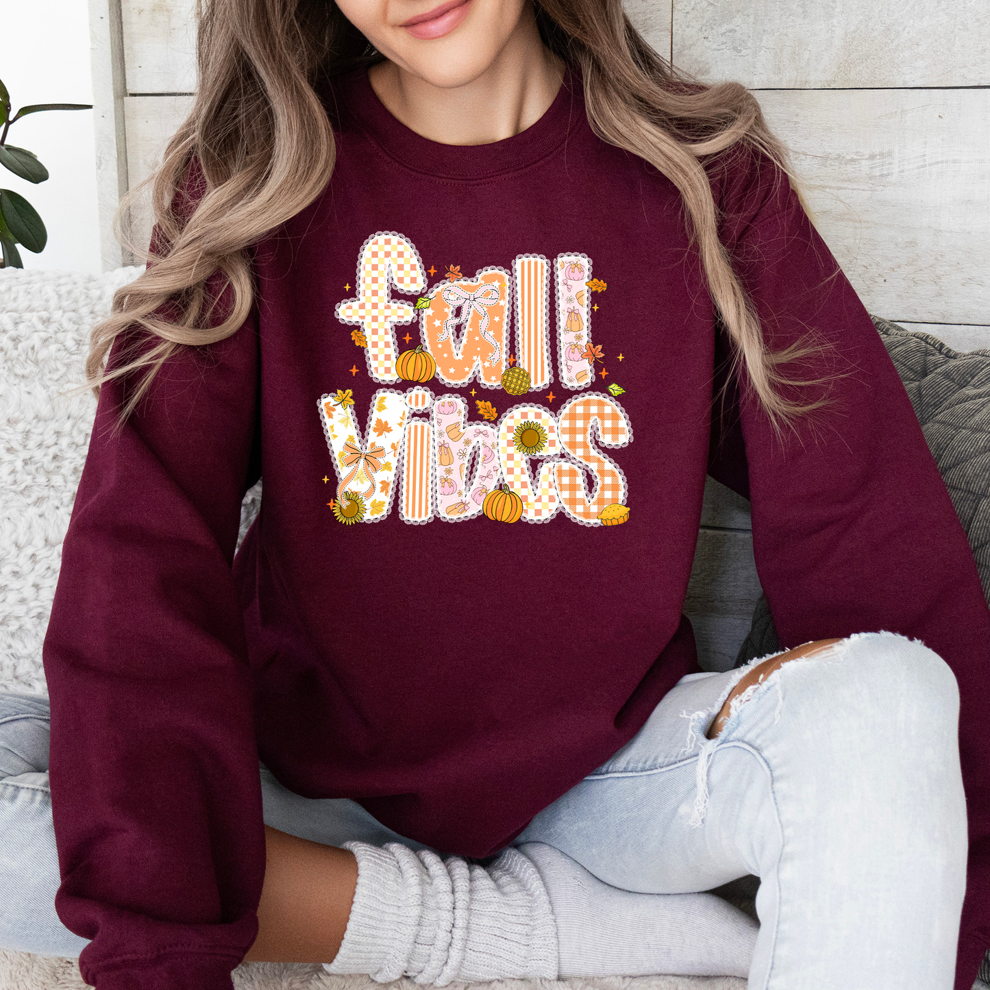 Fall Vibes, Patterns, Halloween, Pumpkin, Autumn Sweatshirt