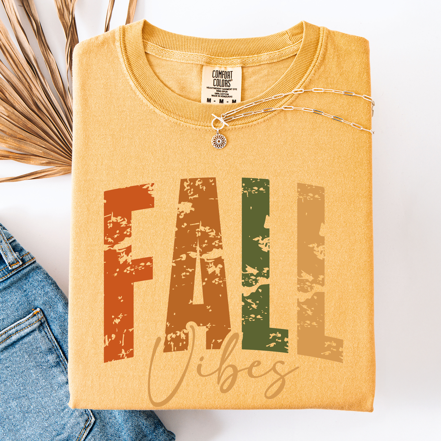 Fall Vibes, Retro Varsity, Autumn, Pumpkin, Comfort Colors T-Shirt