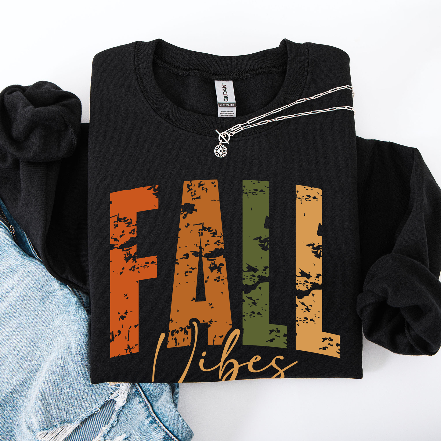 Fall Vibes, Retro Varsity, Autumn, Pumpkin Sweatshirt