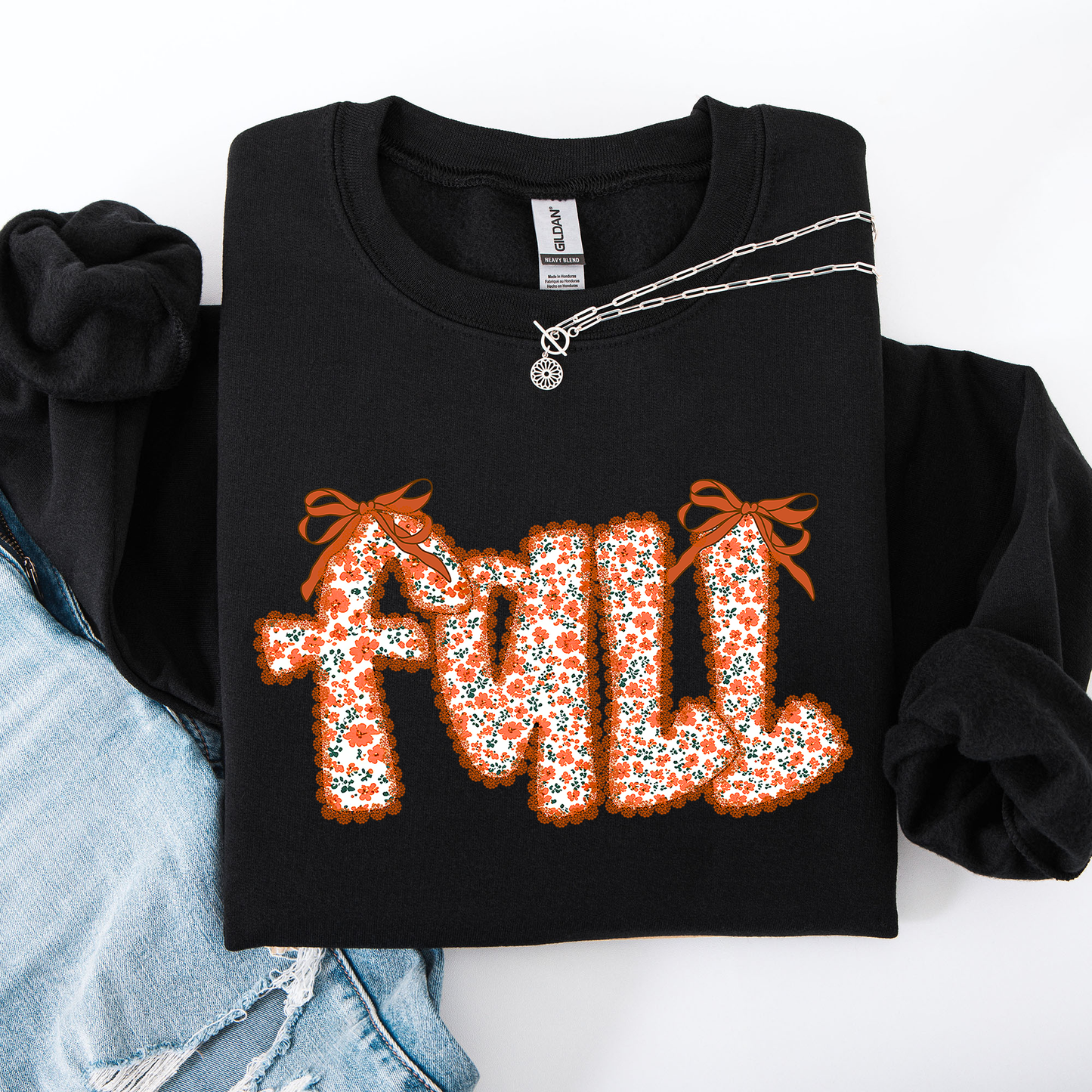 Fall, Beautiful Ribbons, Colorful, Autumn, Coquette Sweatshirt