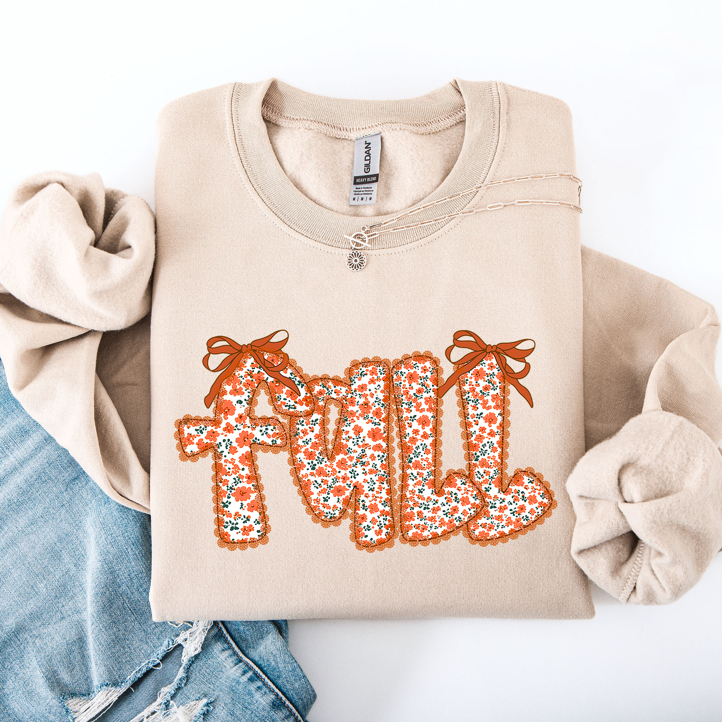 Fall, Beautiful Ribbons, Colorful, Autumn, Coquette Sweatshirt