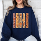 Fall, Brush Stroke, Floral, Pumpkin, Autumn Sweatshirt