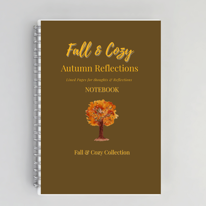 Autumn Leaves Notebook – Cozy Fall Notebook with Seasonal Tree Design